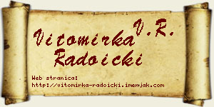 Vitomirka Radoički vizit kartica